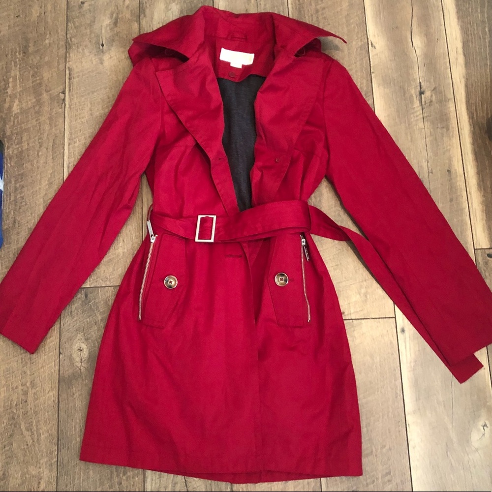 Michael Kors Red Trench Coat